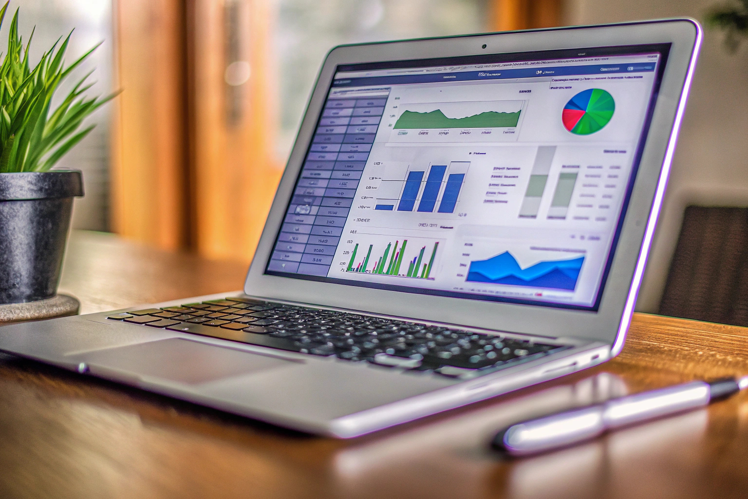 CRM-System auf einem Laptop