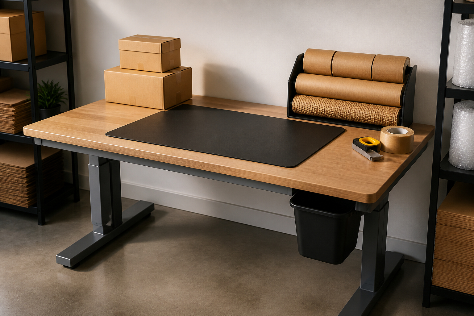 Sicherer und gut beleuchteter Packplatz