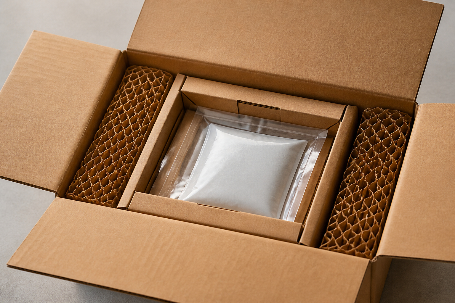 Mehrlagige Verpackung für sicher verschickte Produktproben