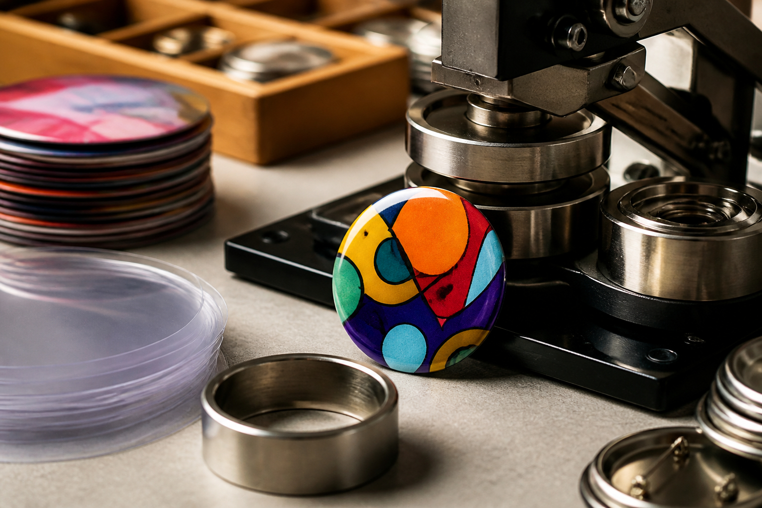 Individuellen Kampagnenbutton mit einer Buttonpresse herstellen