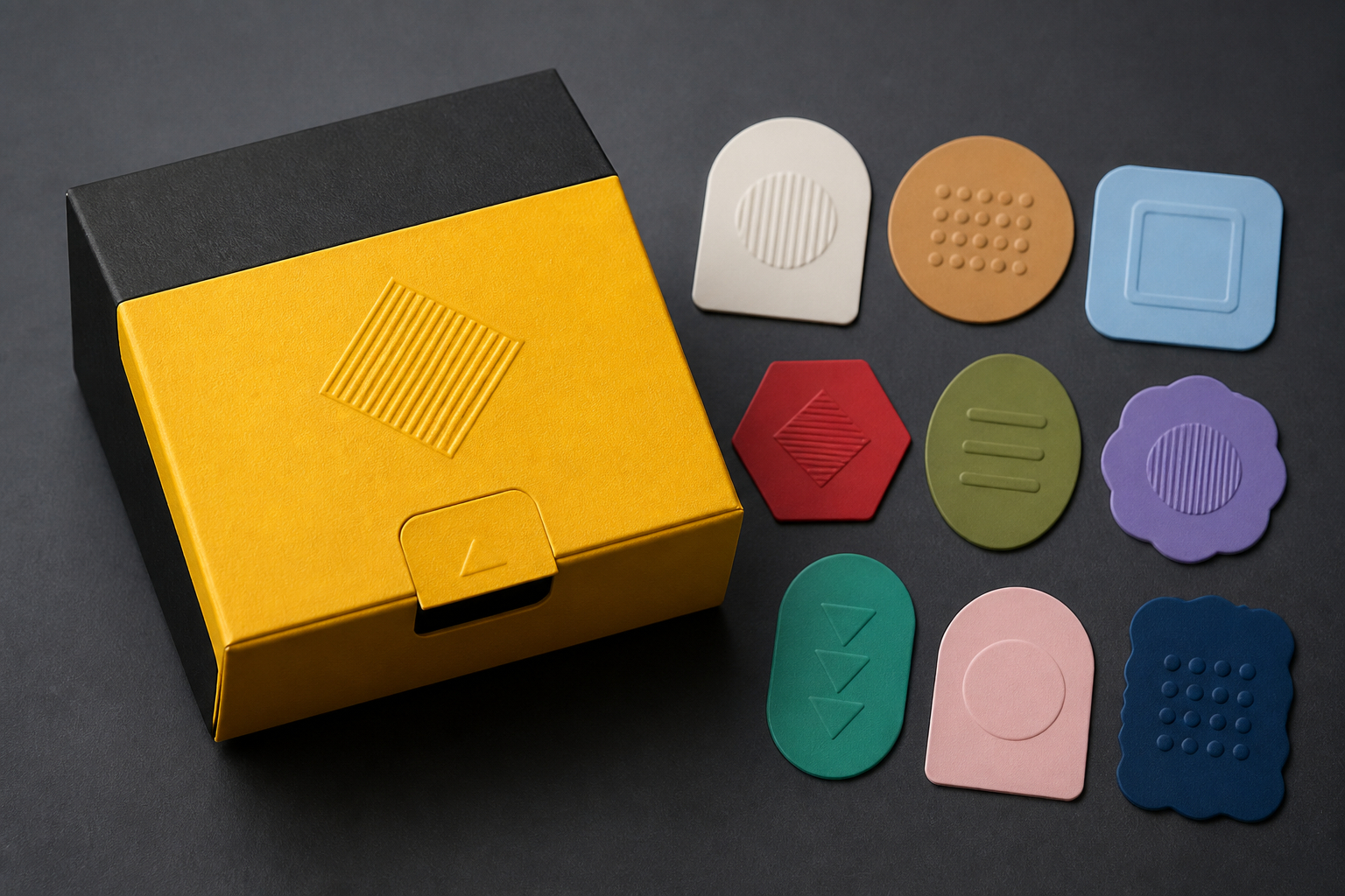 Taktile Orientierung und kontrastreiche Symbole auf einer Verpackung
