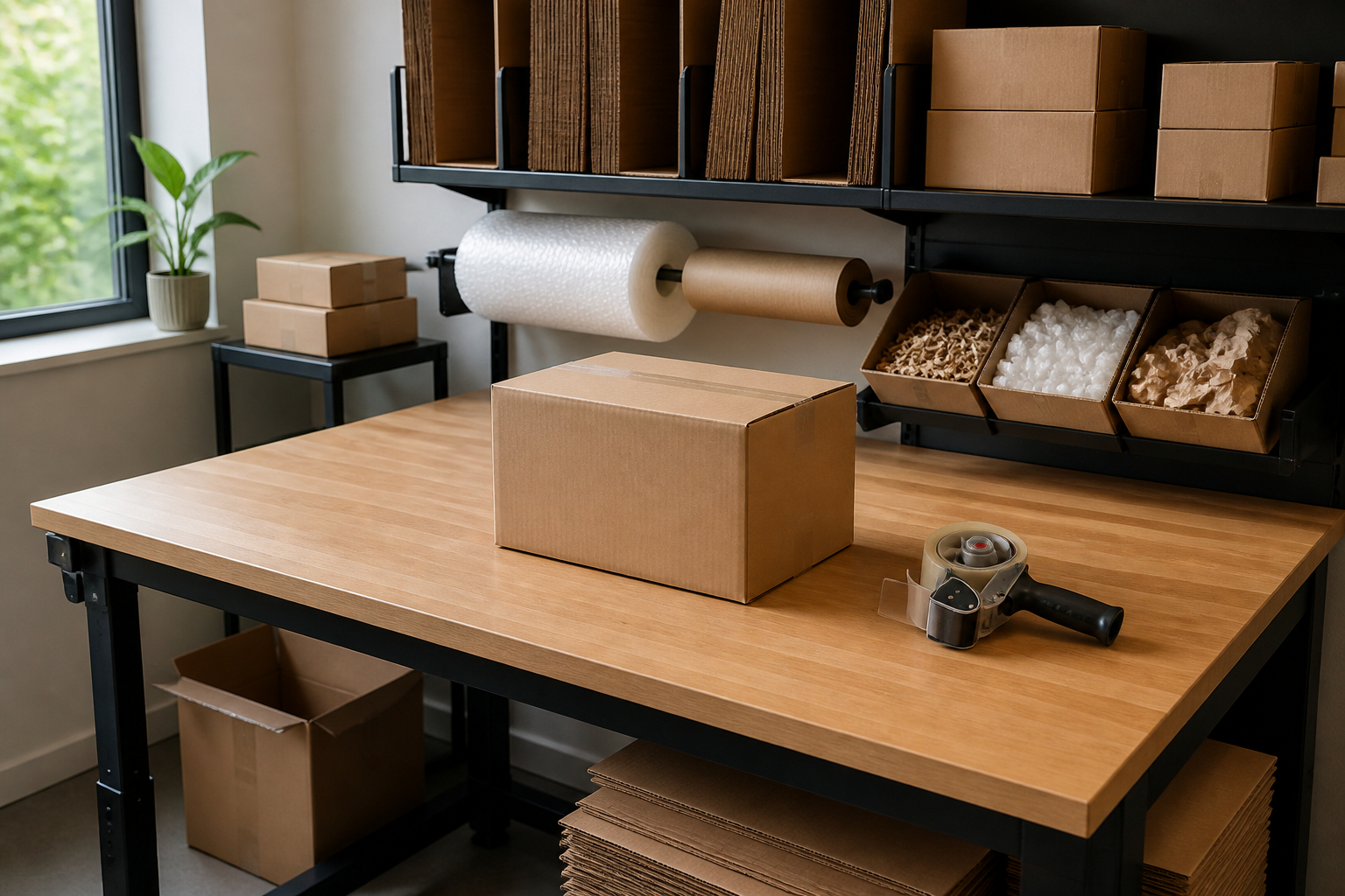 Greifzonen an einer ergonomischen Verpackungsstation