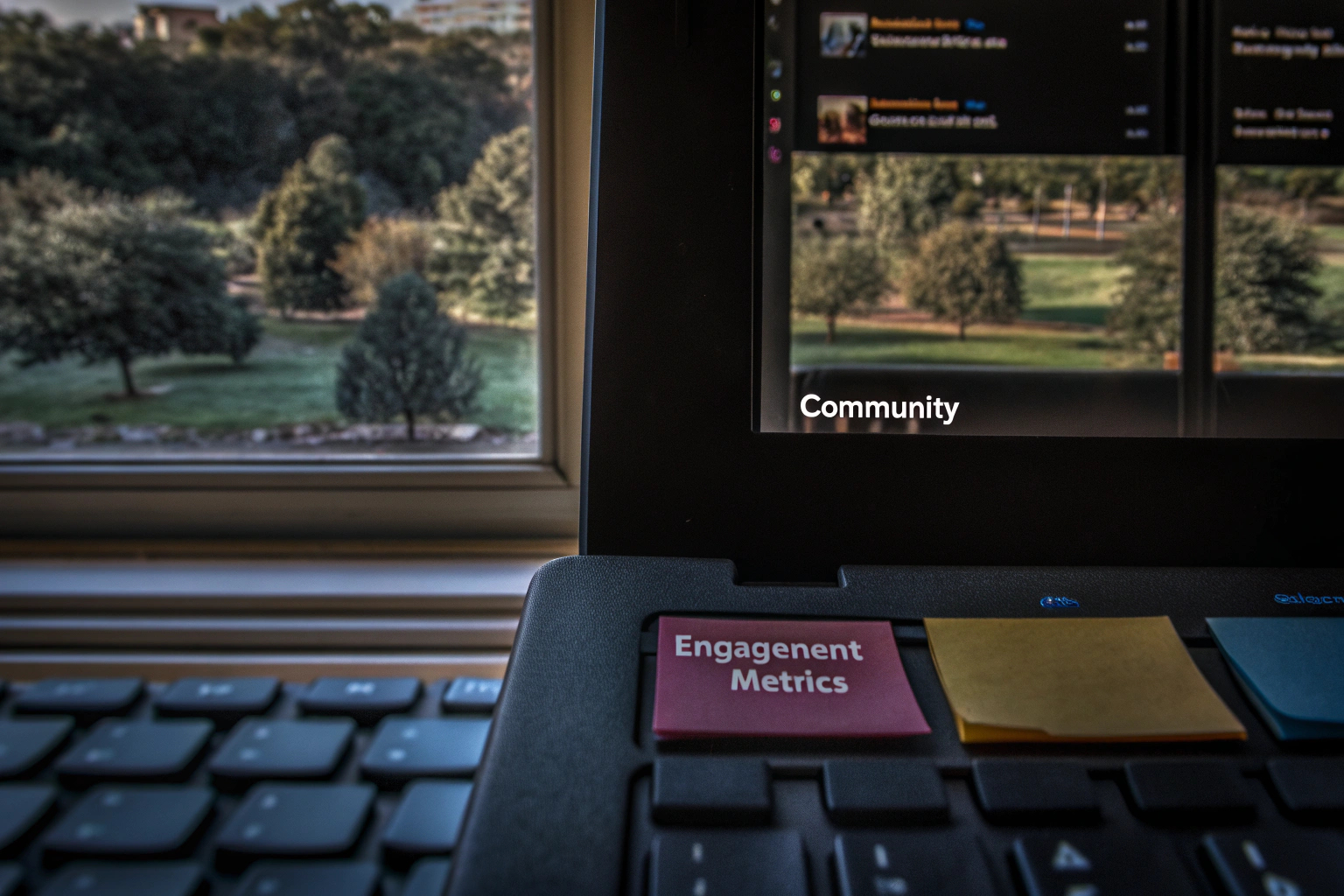 Social Media Manager bei der Arbeit