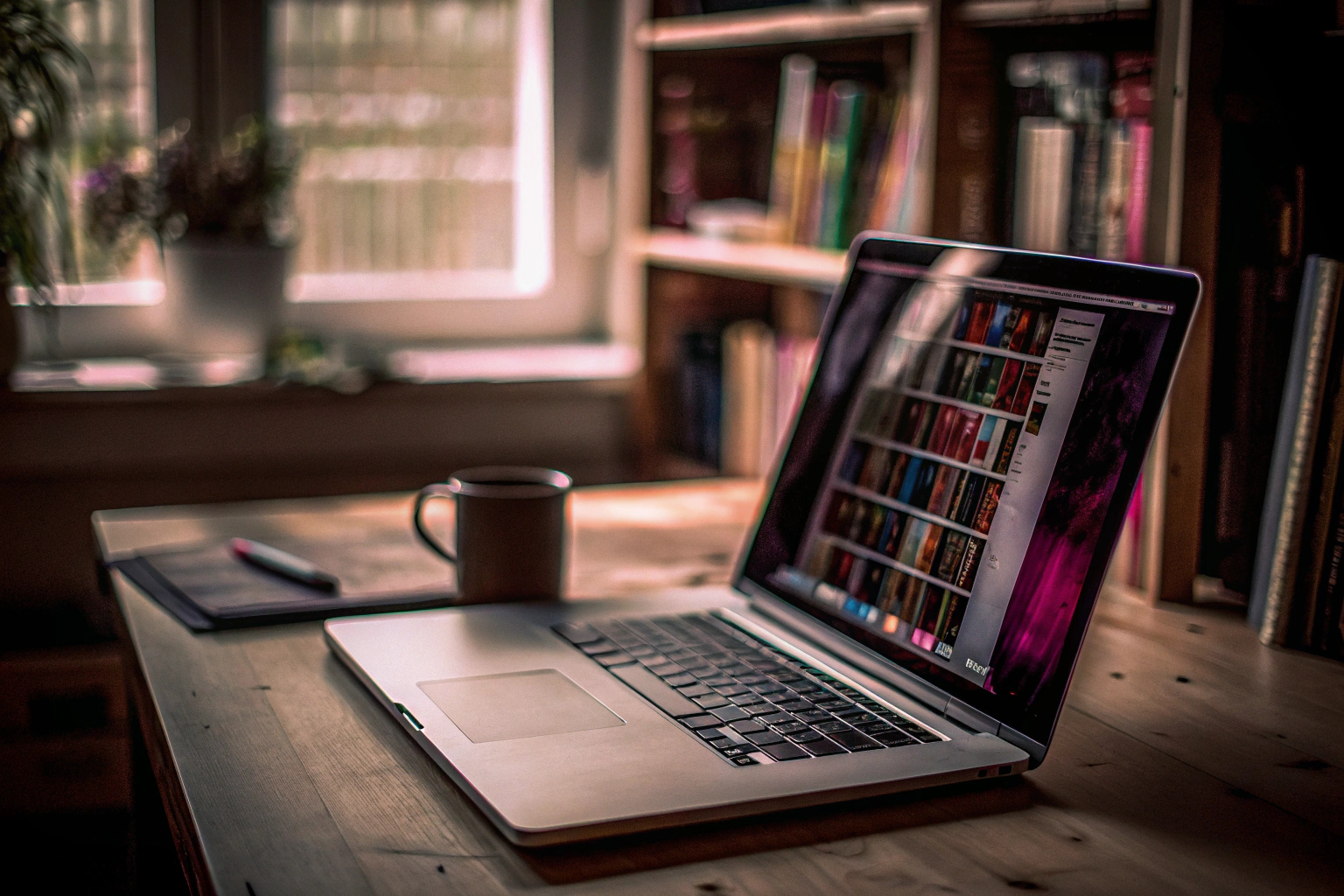 Person erstellt Umfrage am Laptop