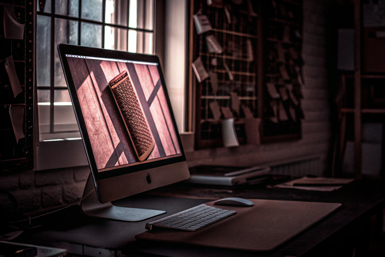 Designer am Computer mit 3D-Modell