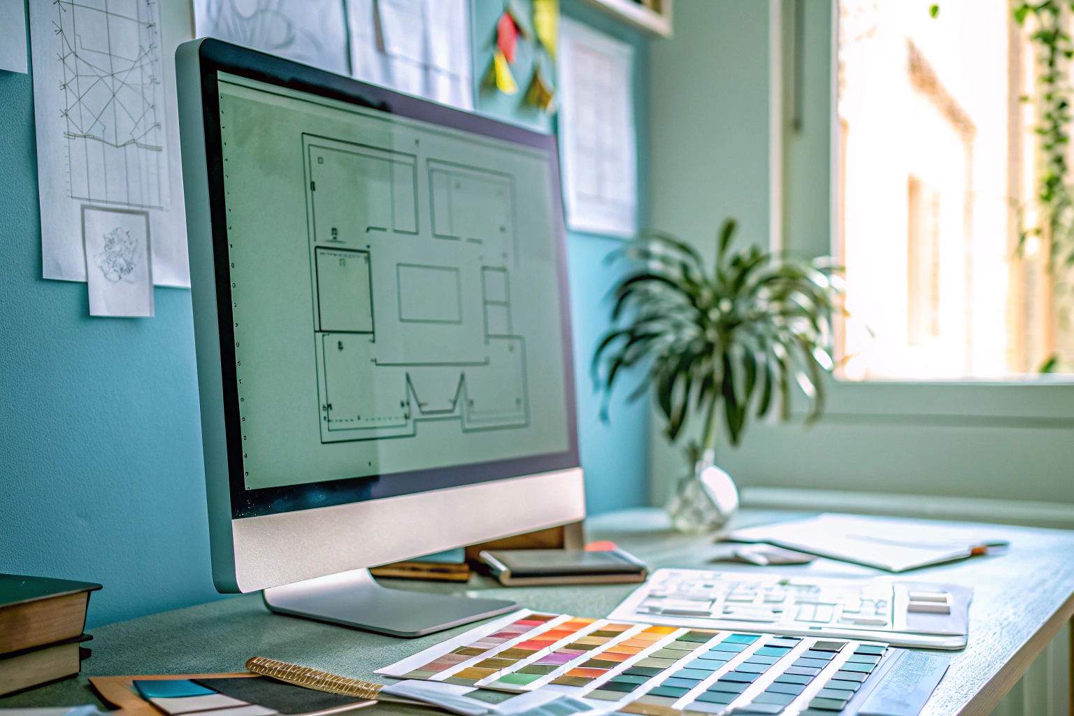 Designer arbeitet mit InDesign