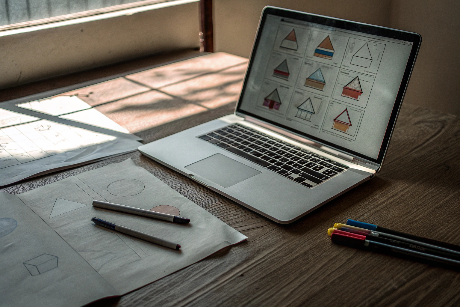 Designer bei der Arbeit an einem Markenlogo