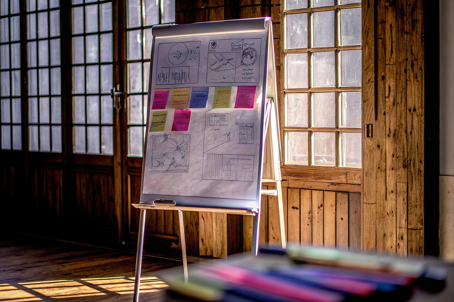 Kreativ gestaltetes Flipchart