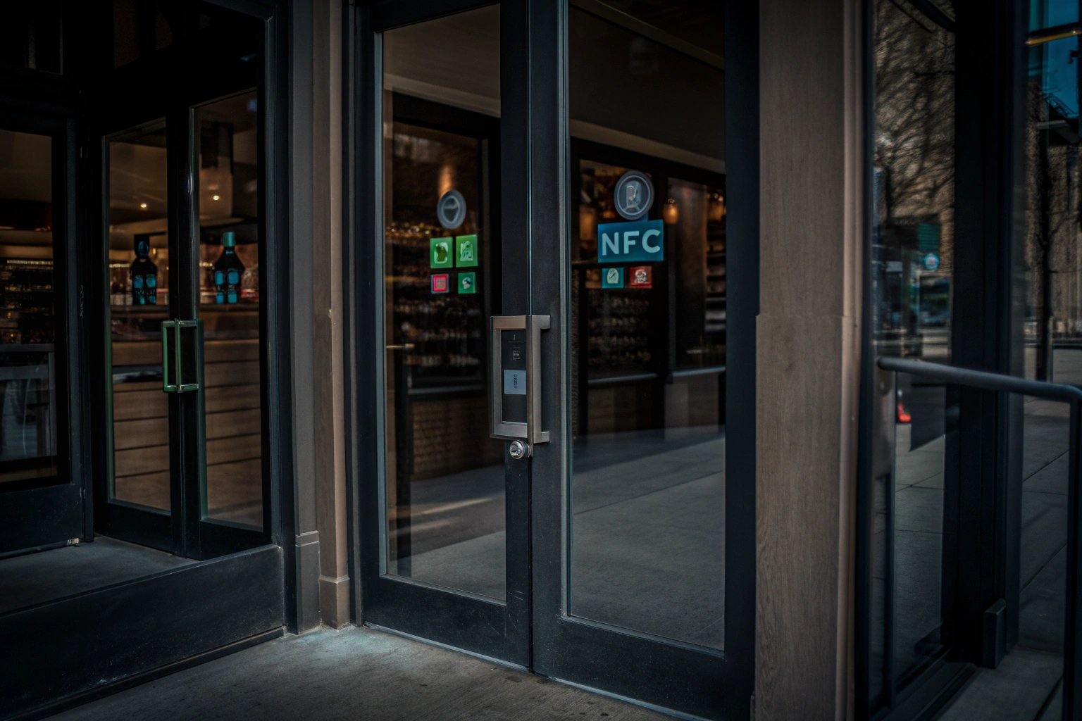 Geschäft mit NFC-Stickern