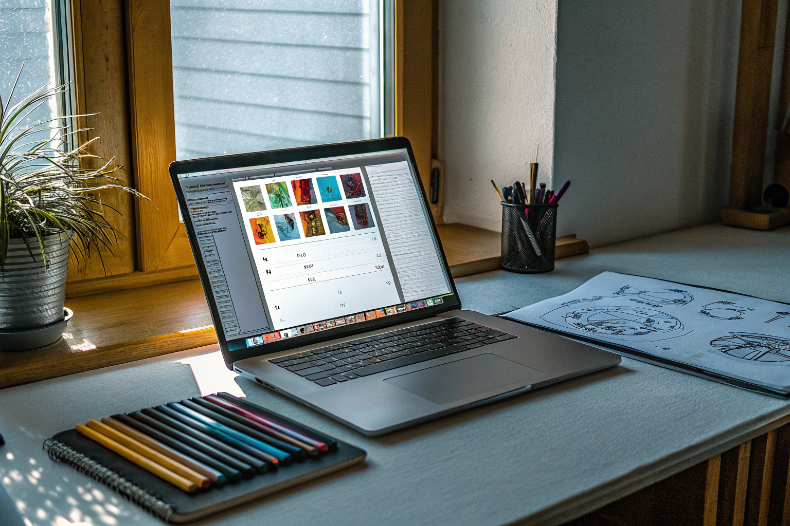 Grafikdesigner bei der Arbeit