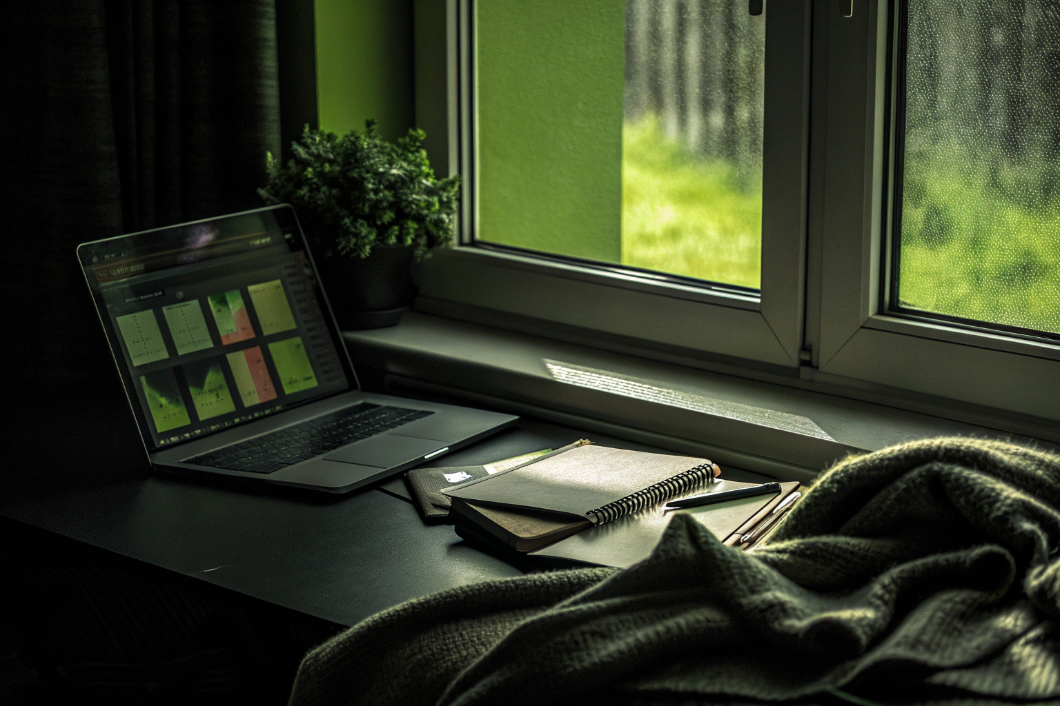 Inspirierender Arbeitsplatz für Content-Erstellung
