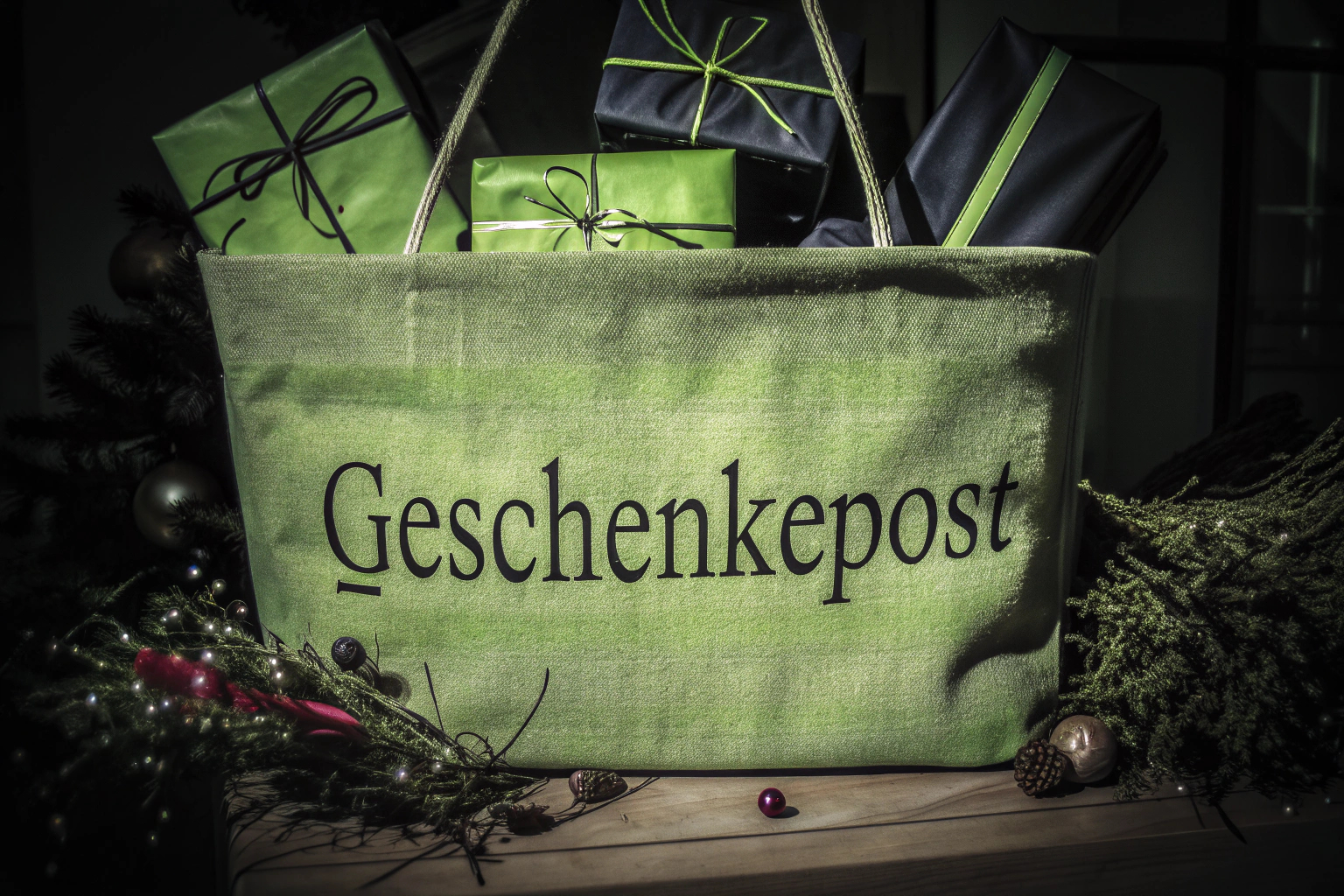Jutebeutel Geschenkepost