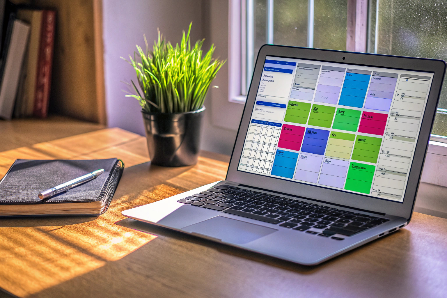 Kreatives Arbeitsumfeld mit Social Media Planer