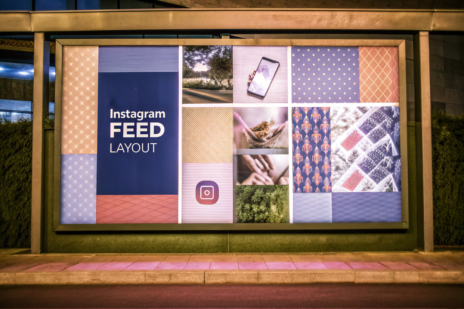 Kreatives Instagram-Feed-Layout
