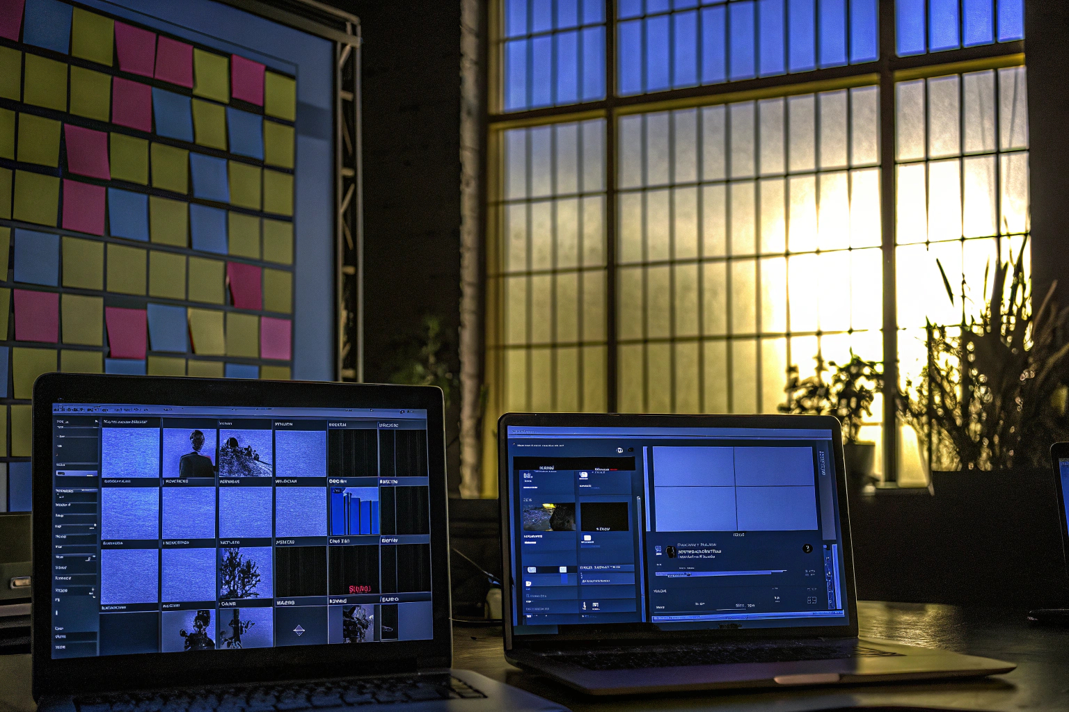 Marketingteam bei der Arbeit an einem Video-Konzept
