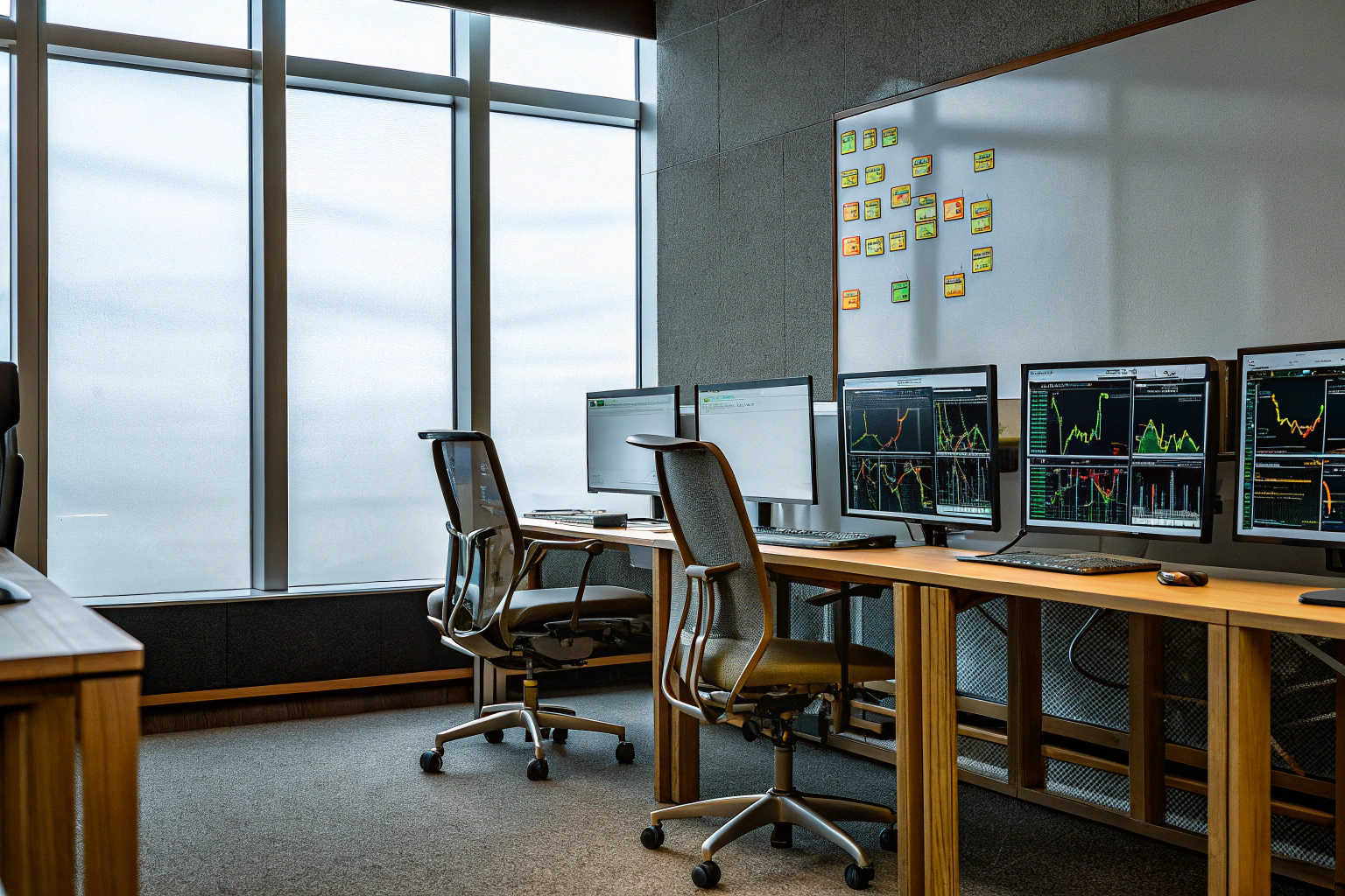 Modernes Büro mit digitalen Arbeitsplätzen
