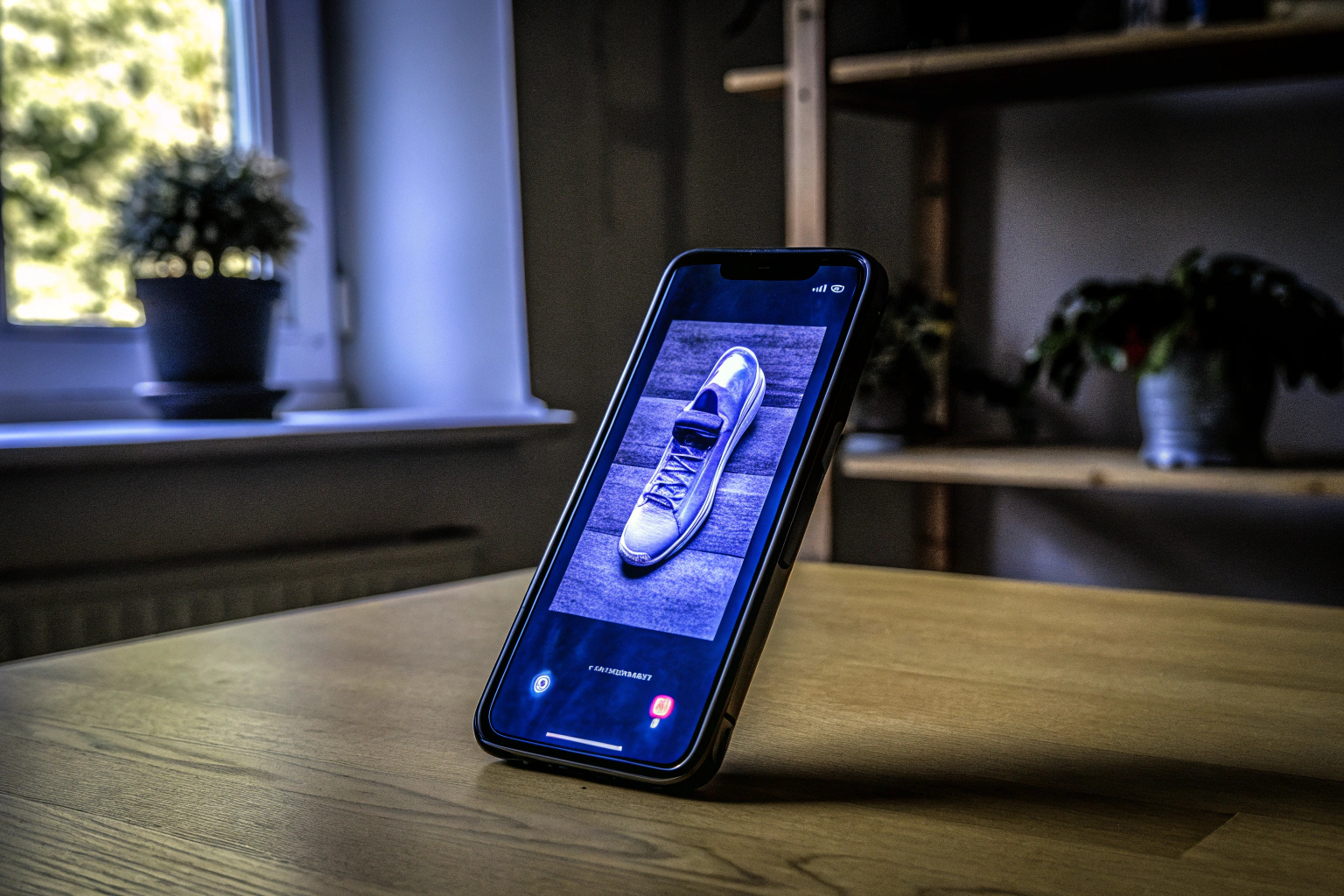 Ein Smartphone mit einer Augmented Reality-Anwendung, die ein Produkt in 3D darstellt. Augmented Reality im Mobile Marketing