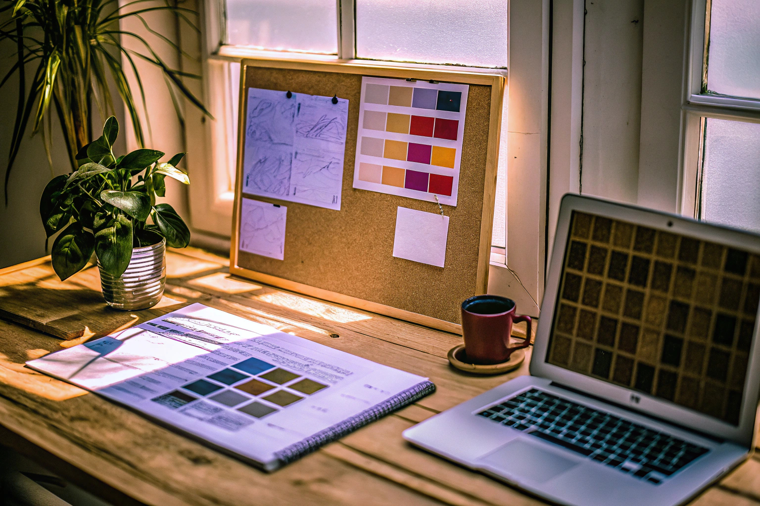Kreativer Arbeitsbereich für Branding