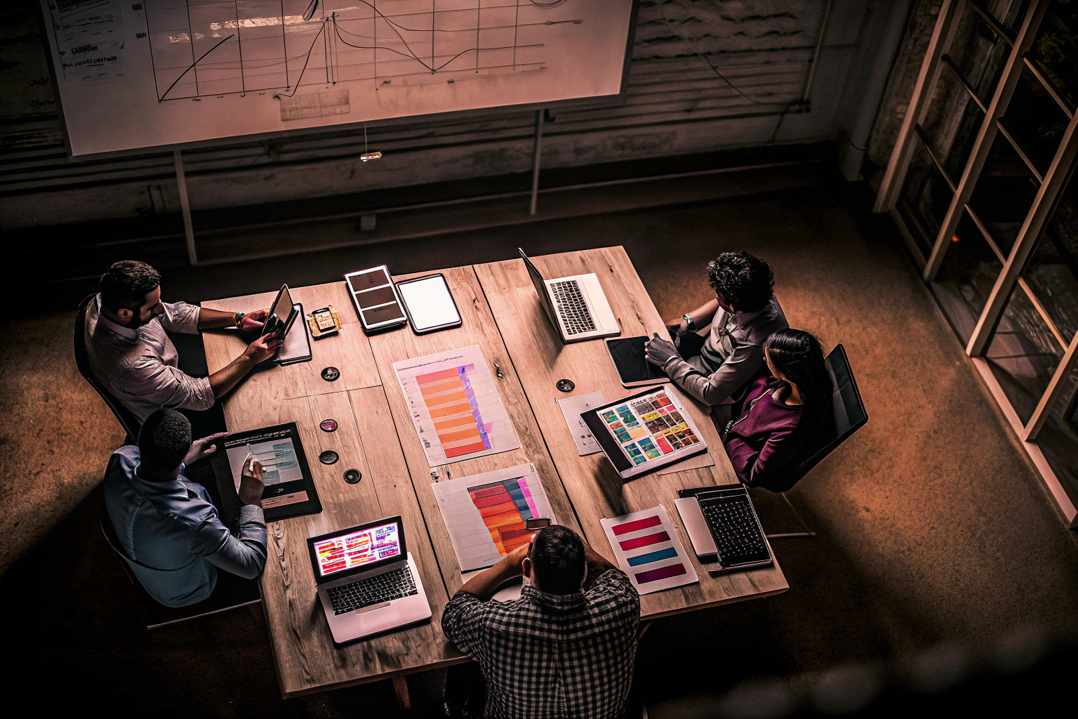 Marketingteam diskutiert Nischenstrategien