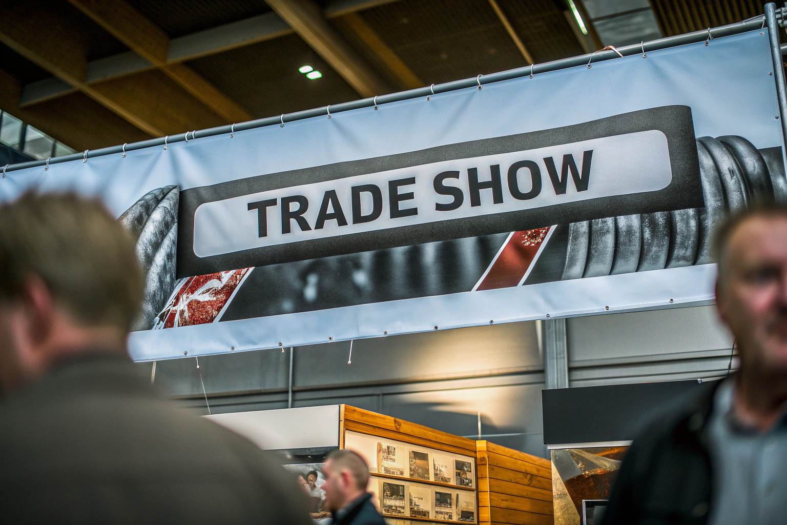 Werbebanner auf einer Messe