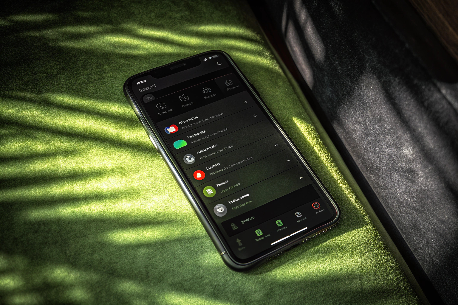 Eine Abbildung eines mobilen App-Interfaces, das eine benutzerfreundliche Navigation zeigt. Benutzerfreundliches App-Design