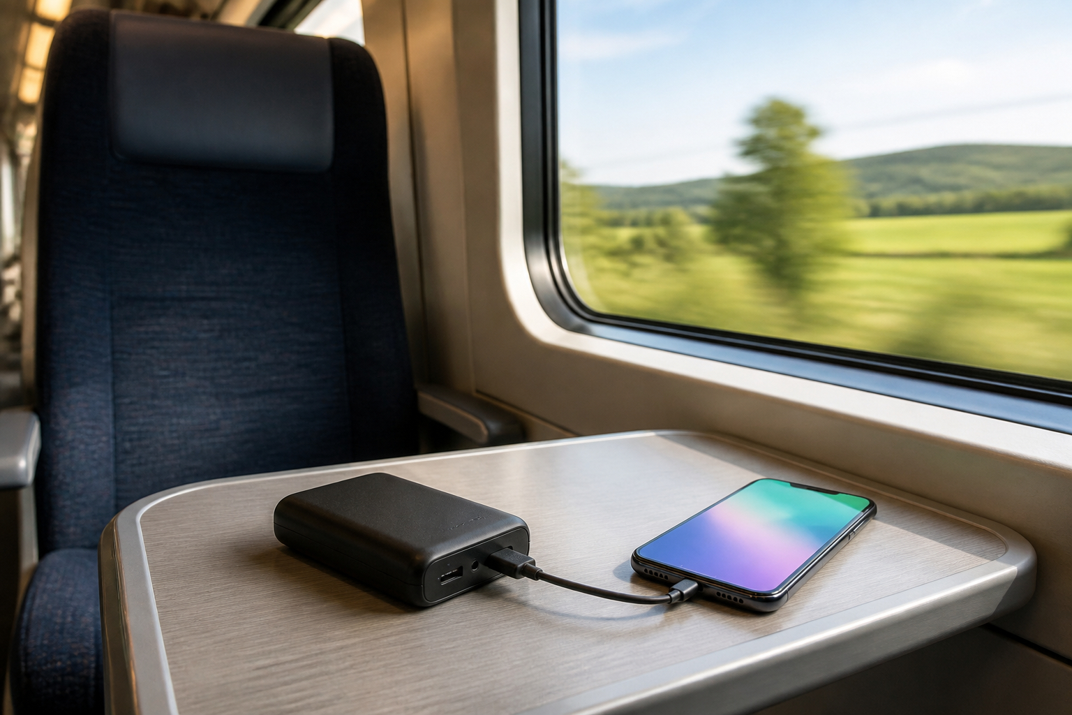 Kompakte Powerbank als praktisches Werbegeschenk unterwegs