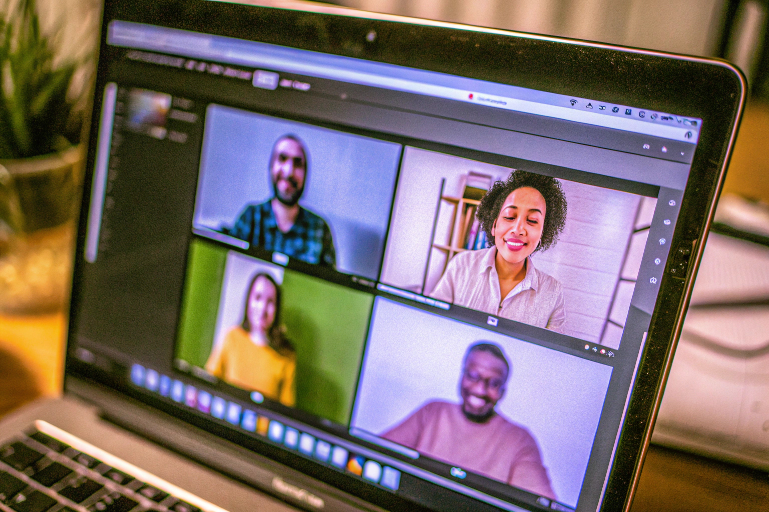 Virtuelles Meeting in einem Webinar