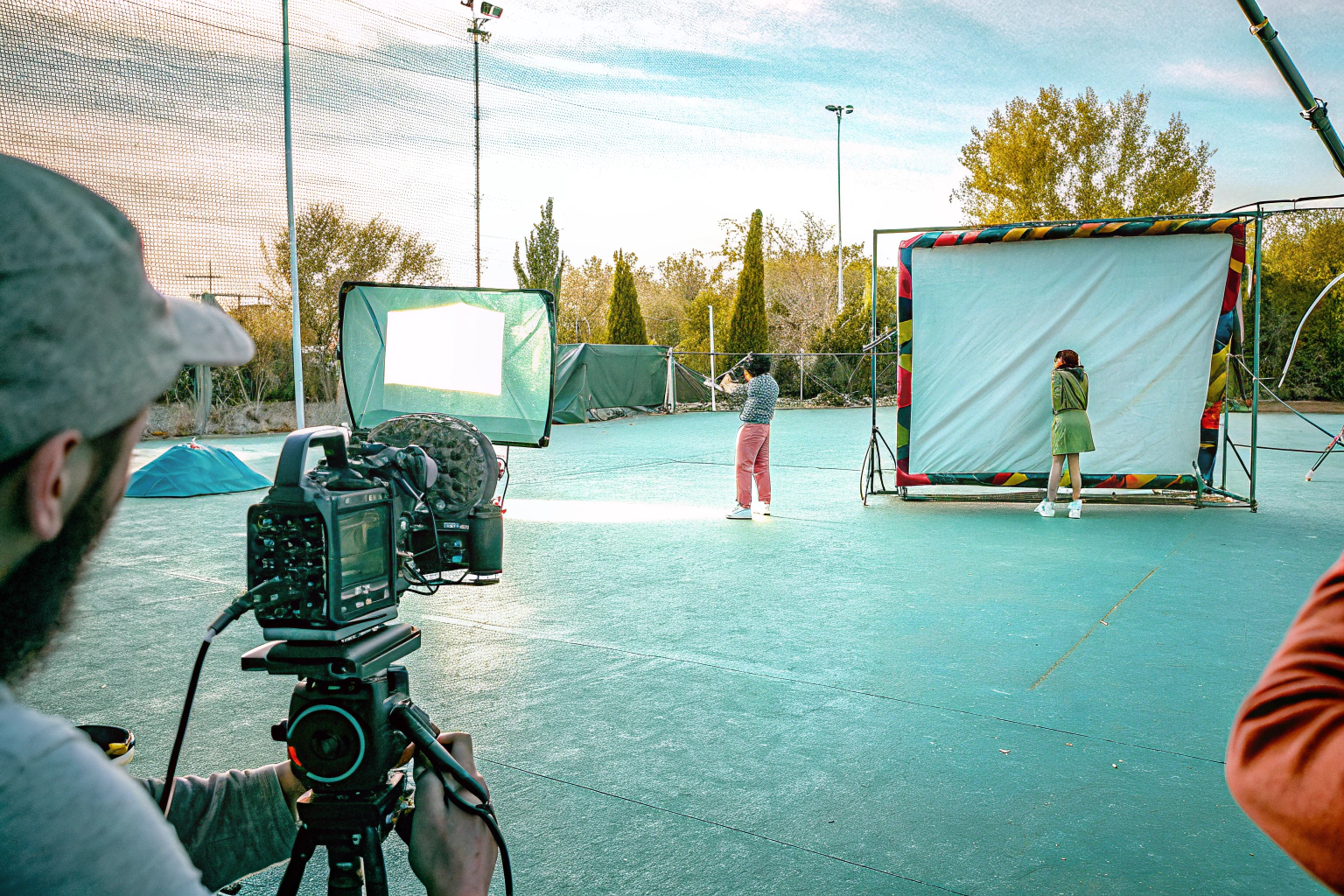 Filmcrew bei der Arbeit