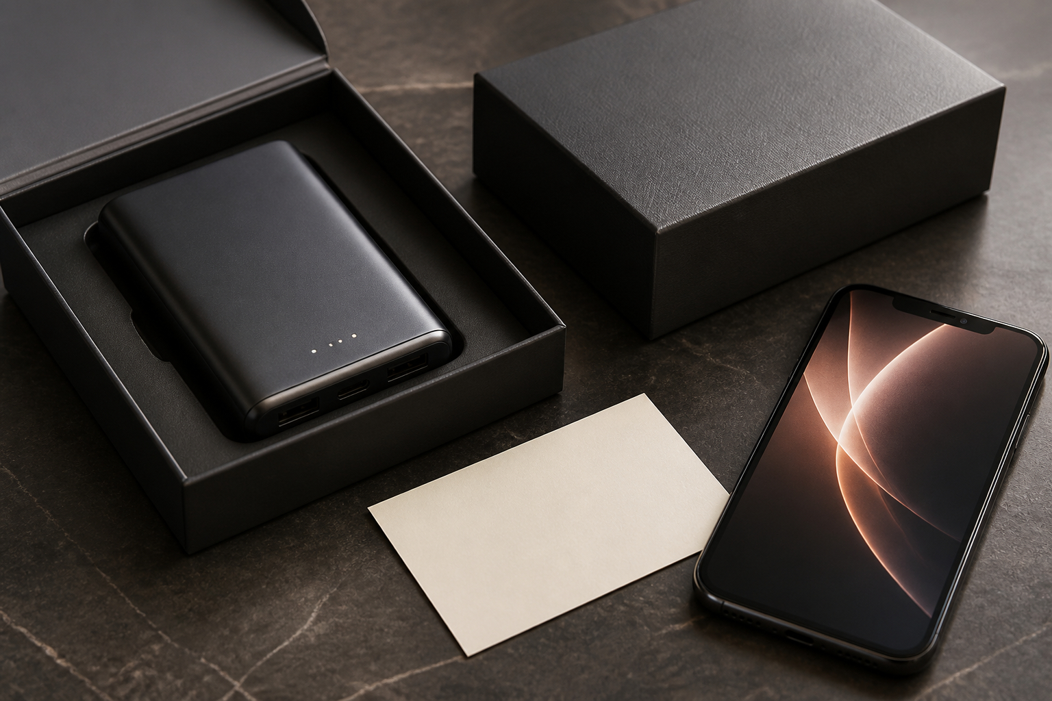 Hochwertige Powerbank als gebrandetes Kundengeschenk