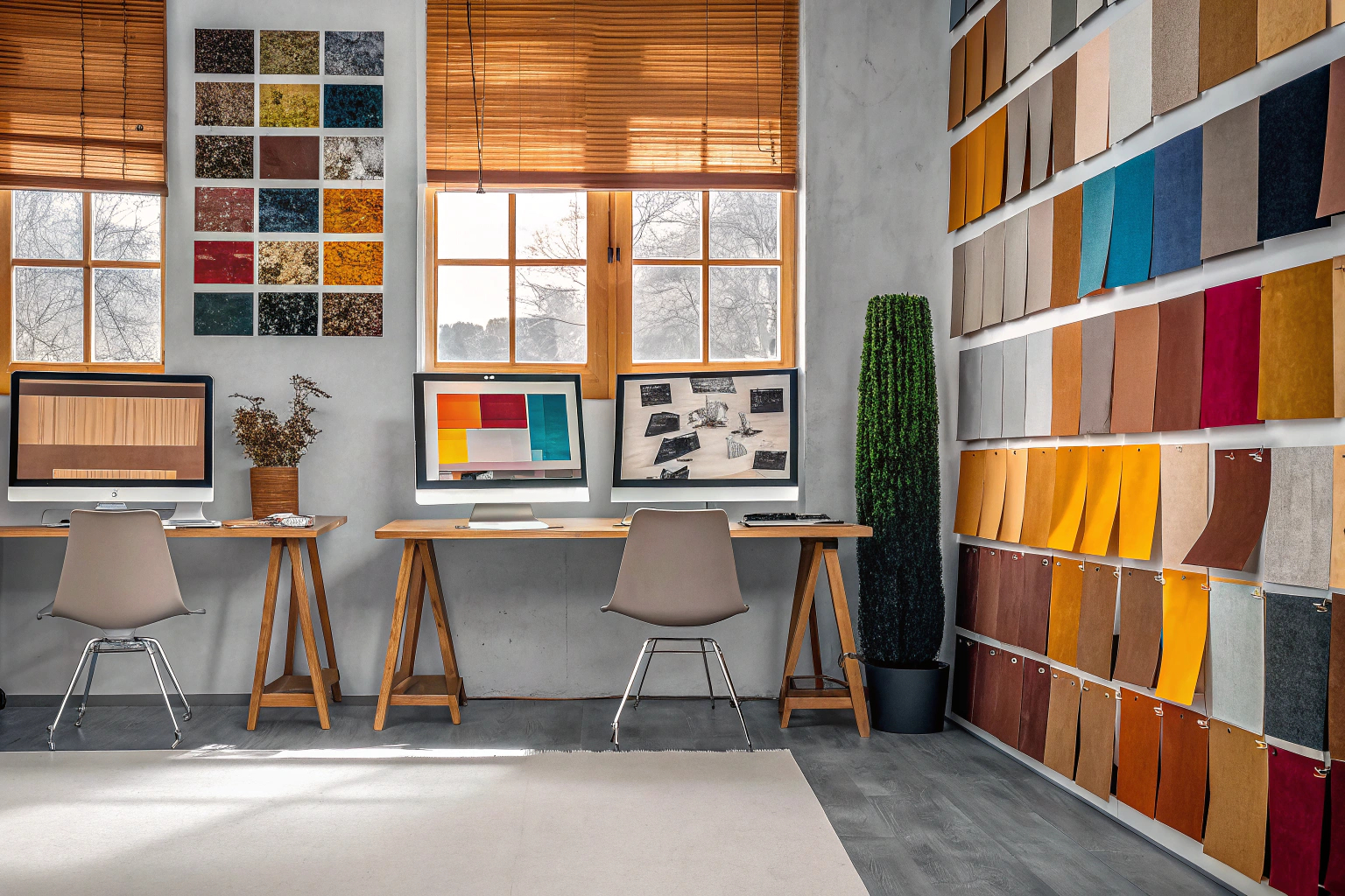 Designer bei der Arbeit an Corporate Design Projekten