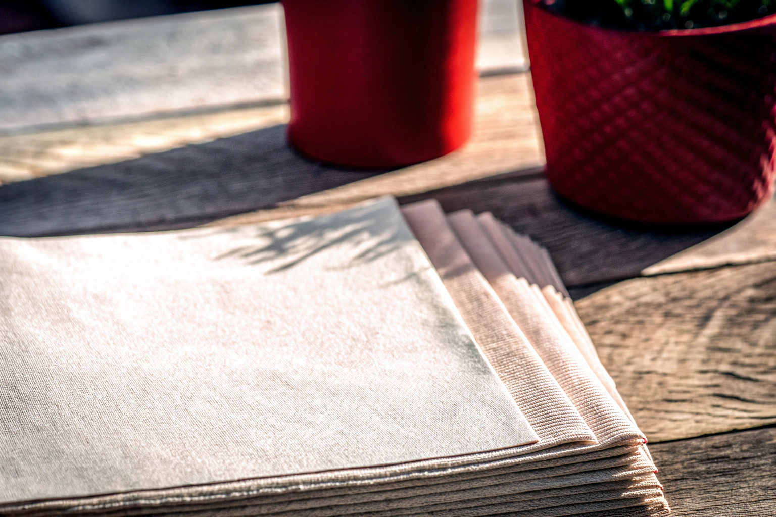 Umweltfreundliche Papierservietten