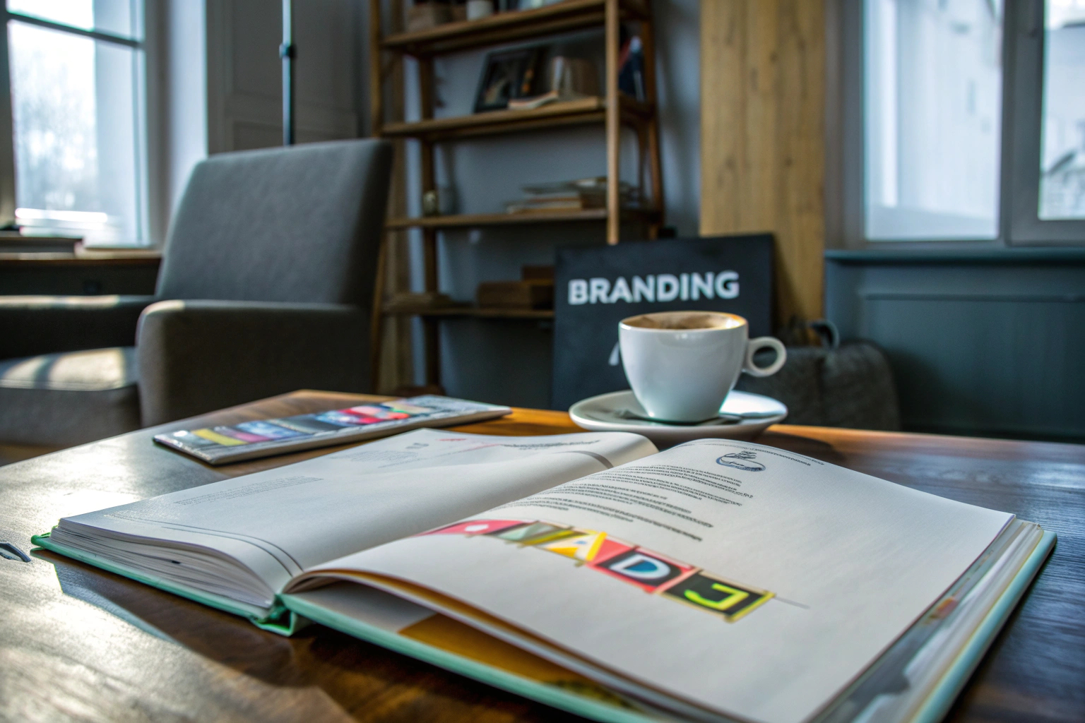 Person liest Branding-Buch