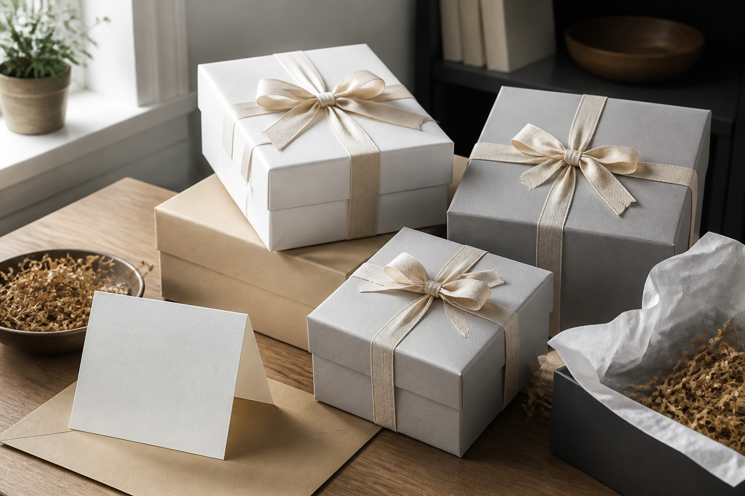 Schlichte hochwertige Geschenkverpackungen im B2B