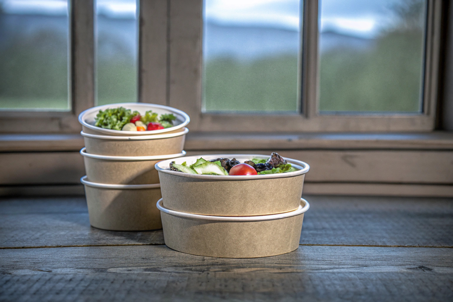 Kraftpapier Salatschalen