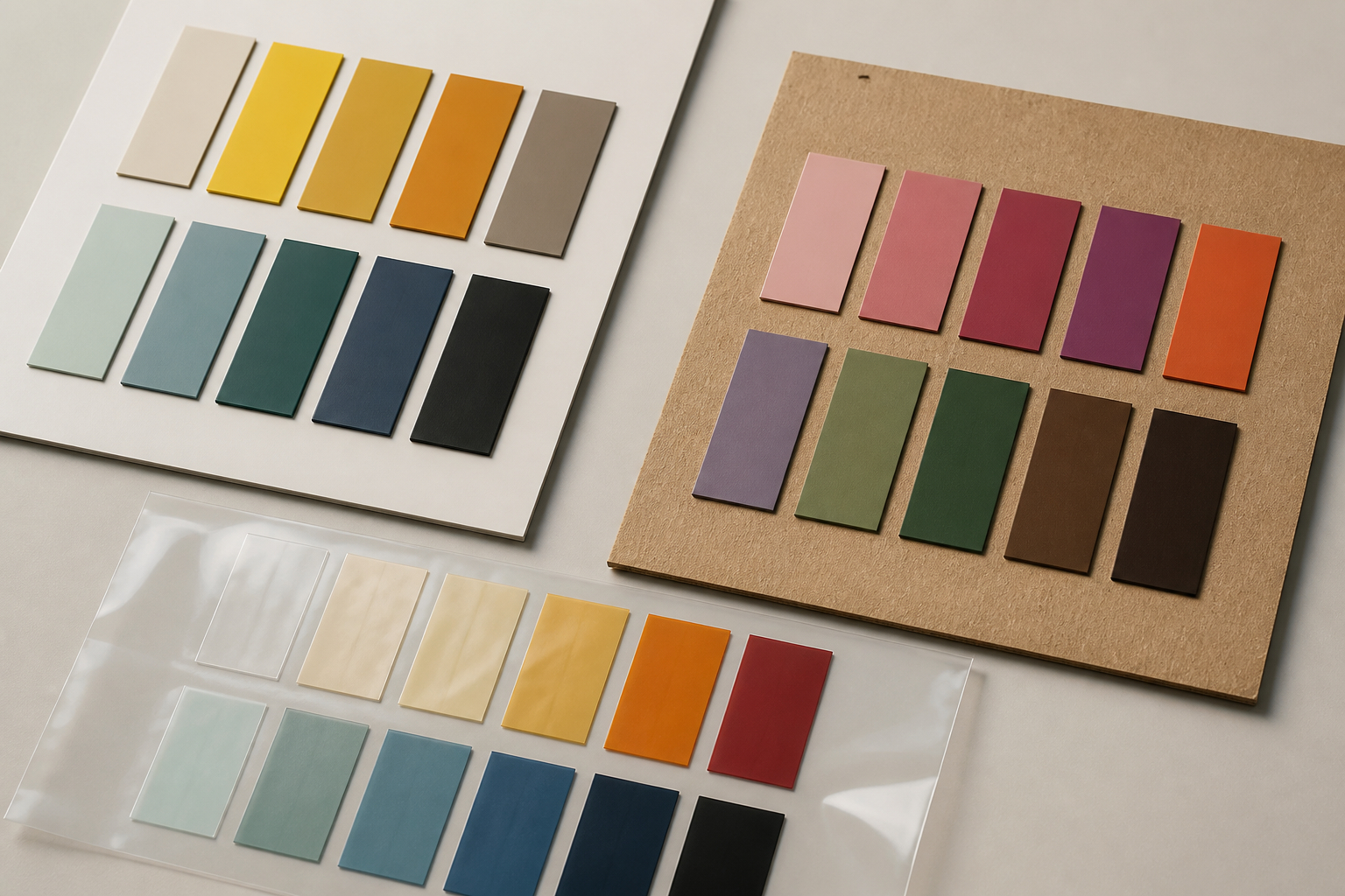 Farbproof Vergleich auf verschiedenen Verpackungsmaterialien