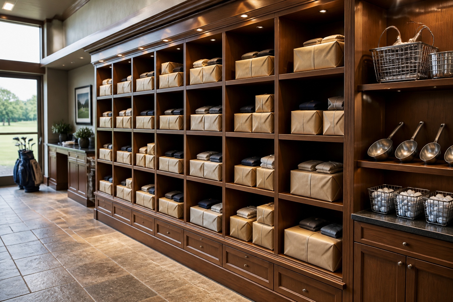 Click-and-Collect-Abholbereich im Golfshop