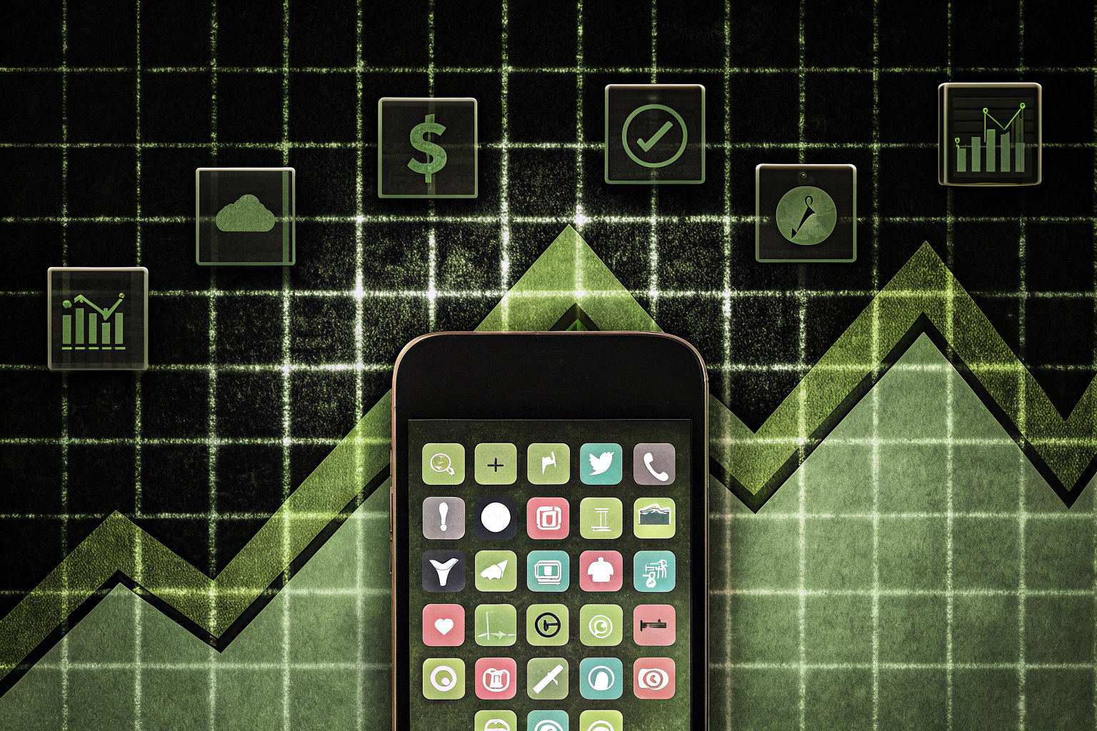 Mobile App Marketing Grafik