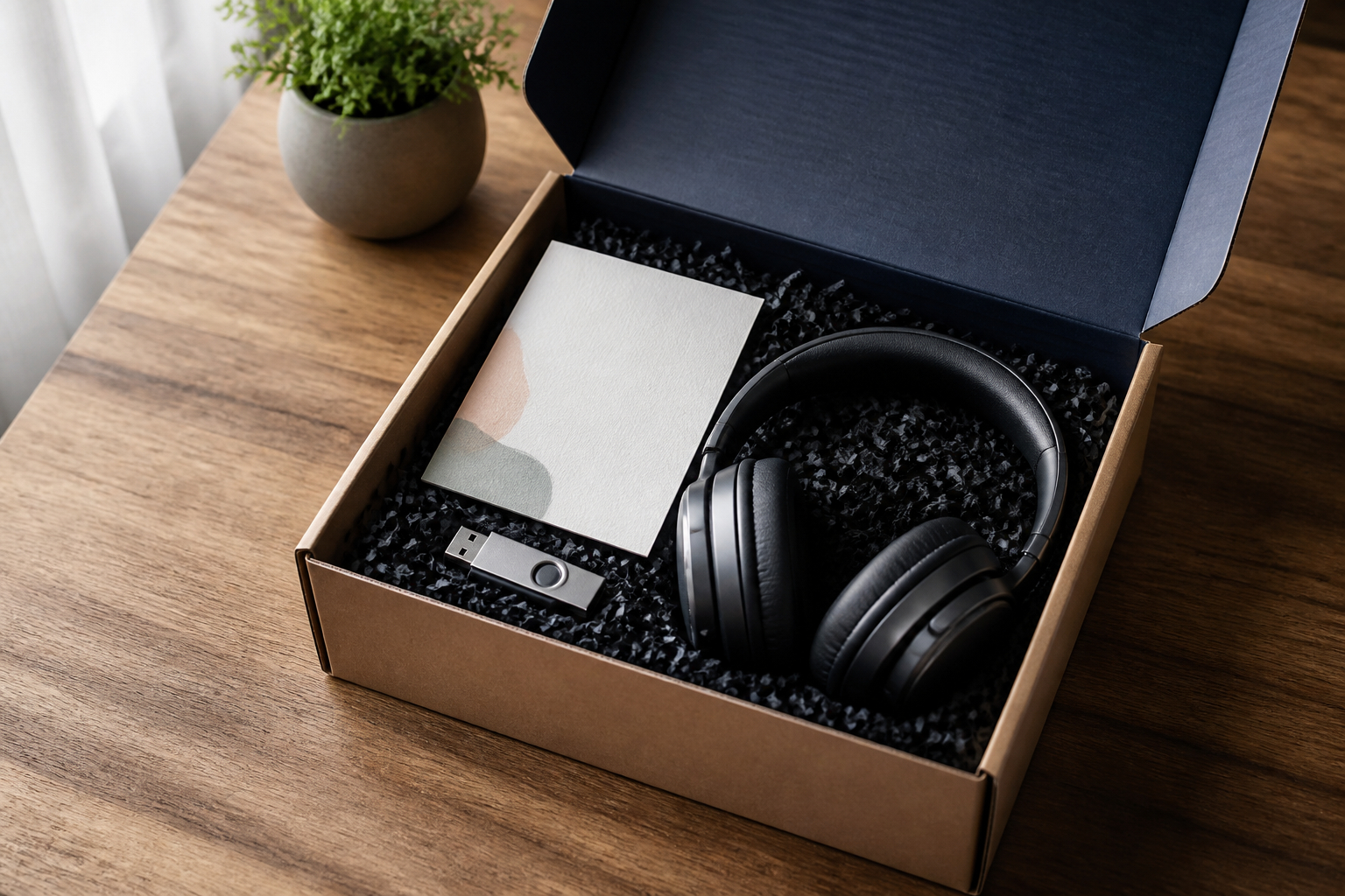 Hochwertige Verpackung für Podcast USB Stick Werbemittel