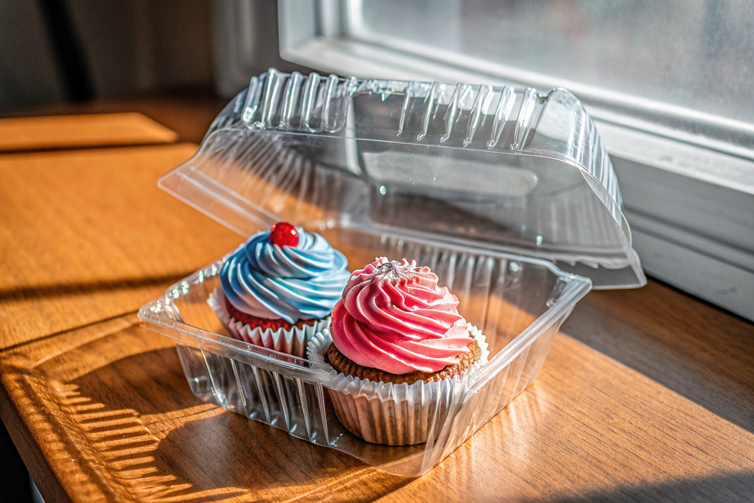 Klarer Kuchenbehälter für Cupcakes