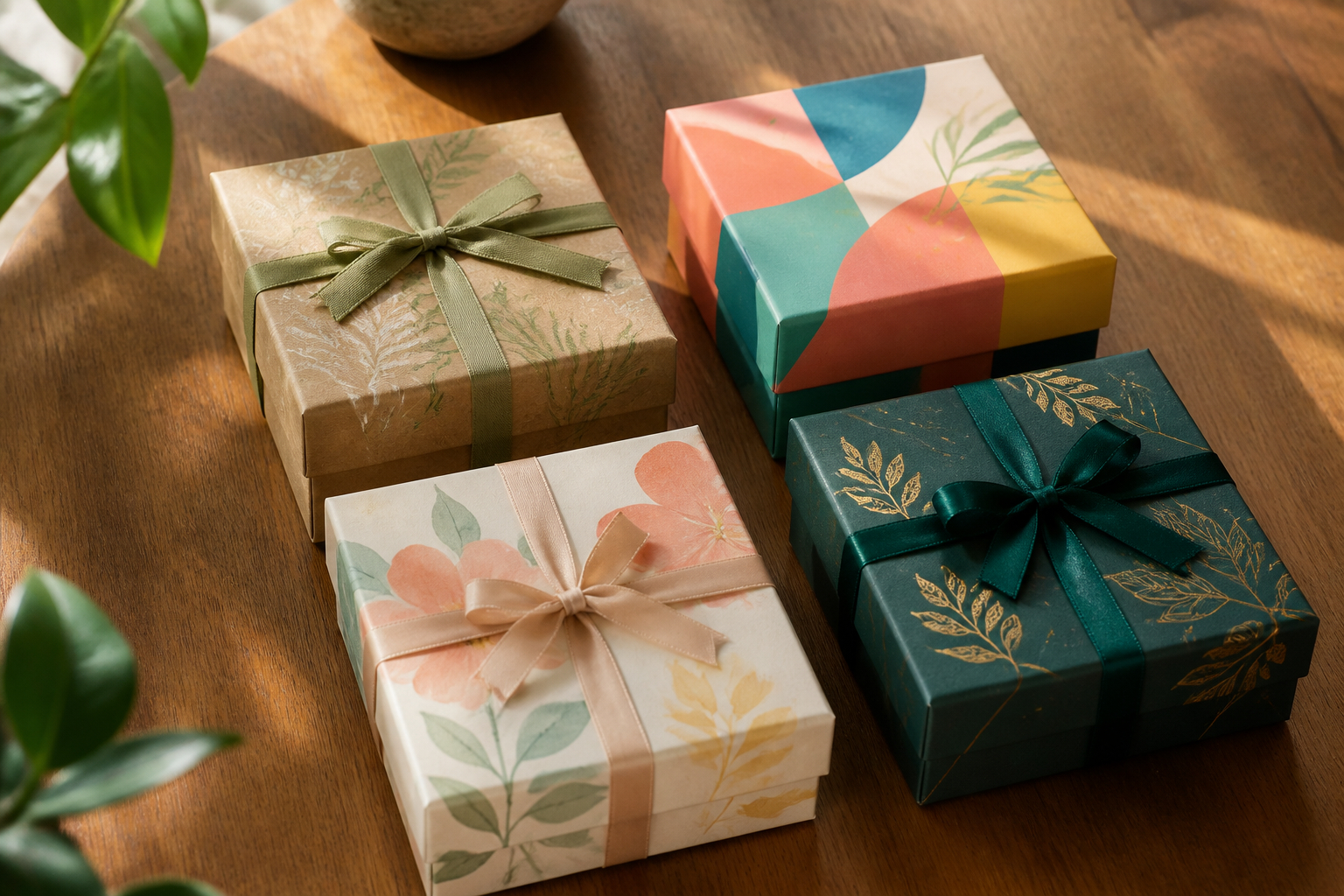 Vergleich verschiedener saisonaler Verpackungsdesigns