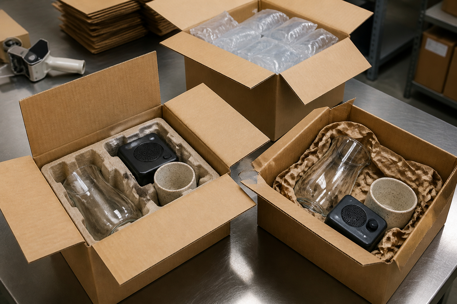 Professionelle Verpackung von Glas Keramik und Elektronik für den Versand