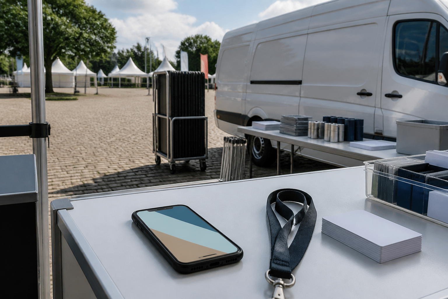 Mobiles Eventteam nutzt Smartphone für Roadshow-Organisation