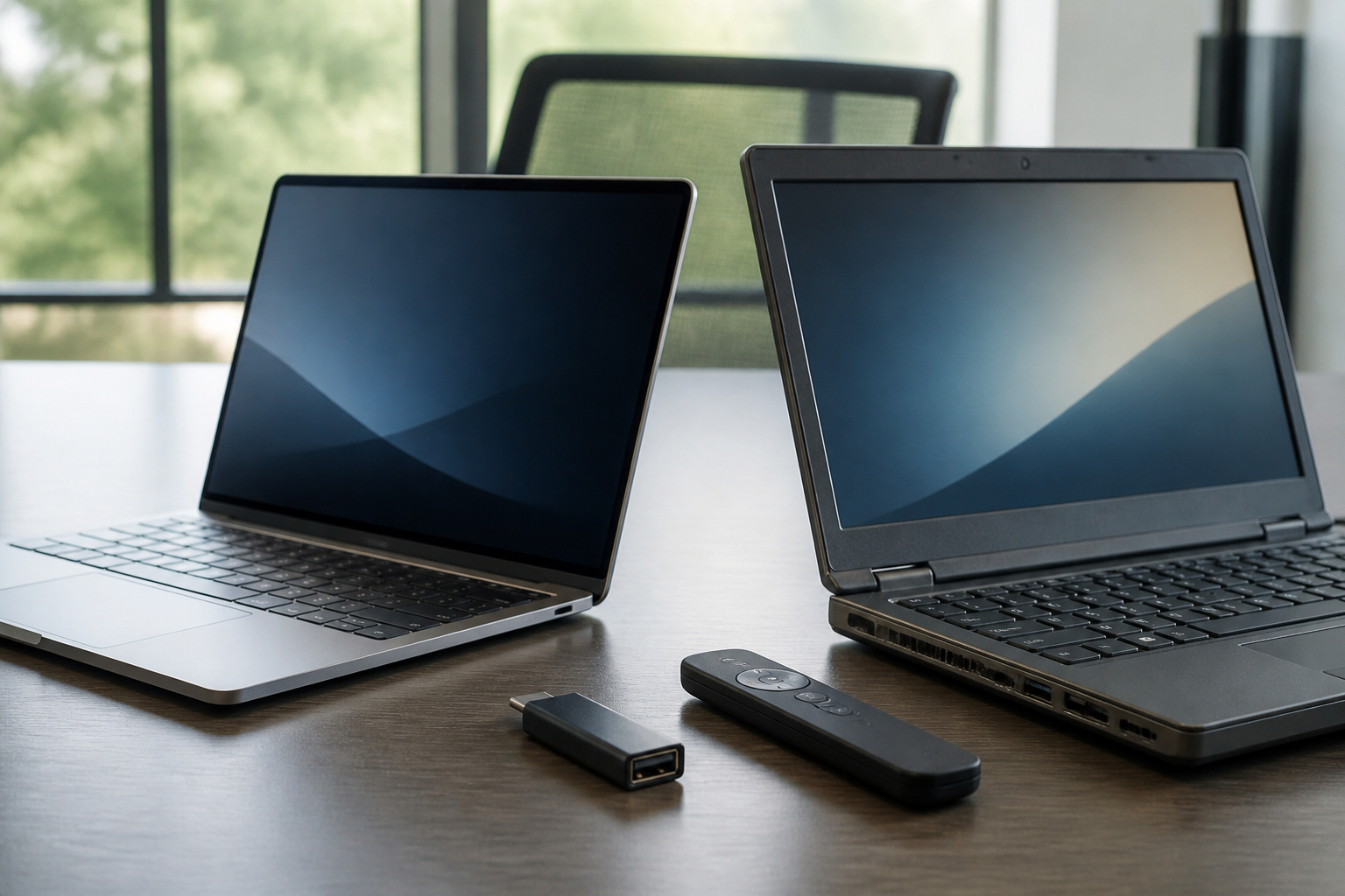 USB-C und USB-A Anschlüsse für Präsentations-Clicker