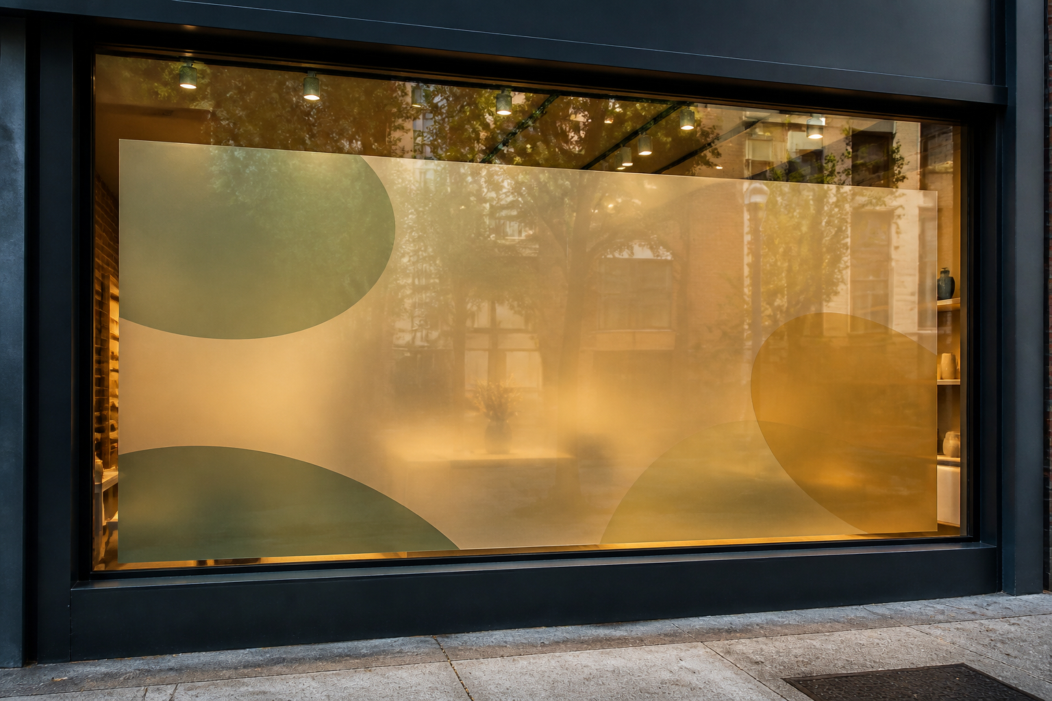 Statische Fensterfolie als temporäre Markenfläche im Schaufenster