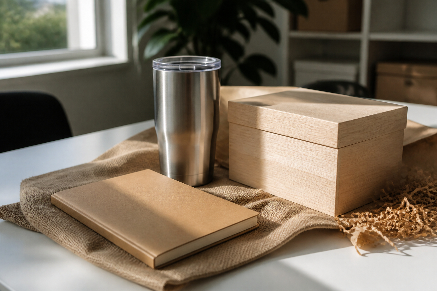 Nachhaltige Geschäftsgeschenke aus Holz Metall und Papier