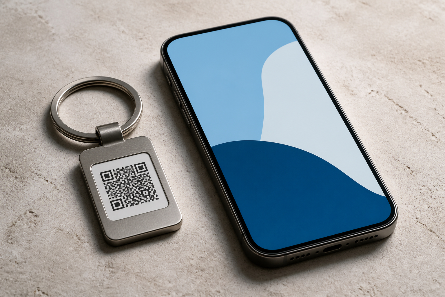 QR-Code auf Give-away mit Smartphone und Landingpage