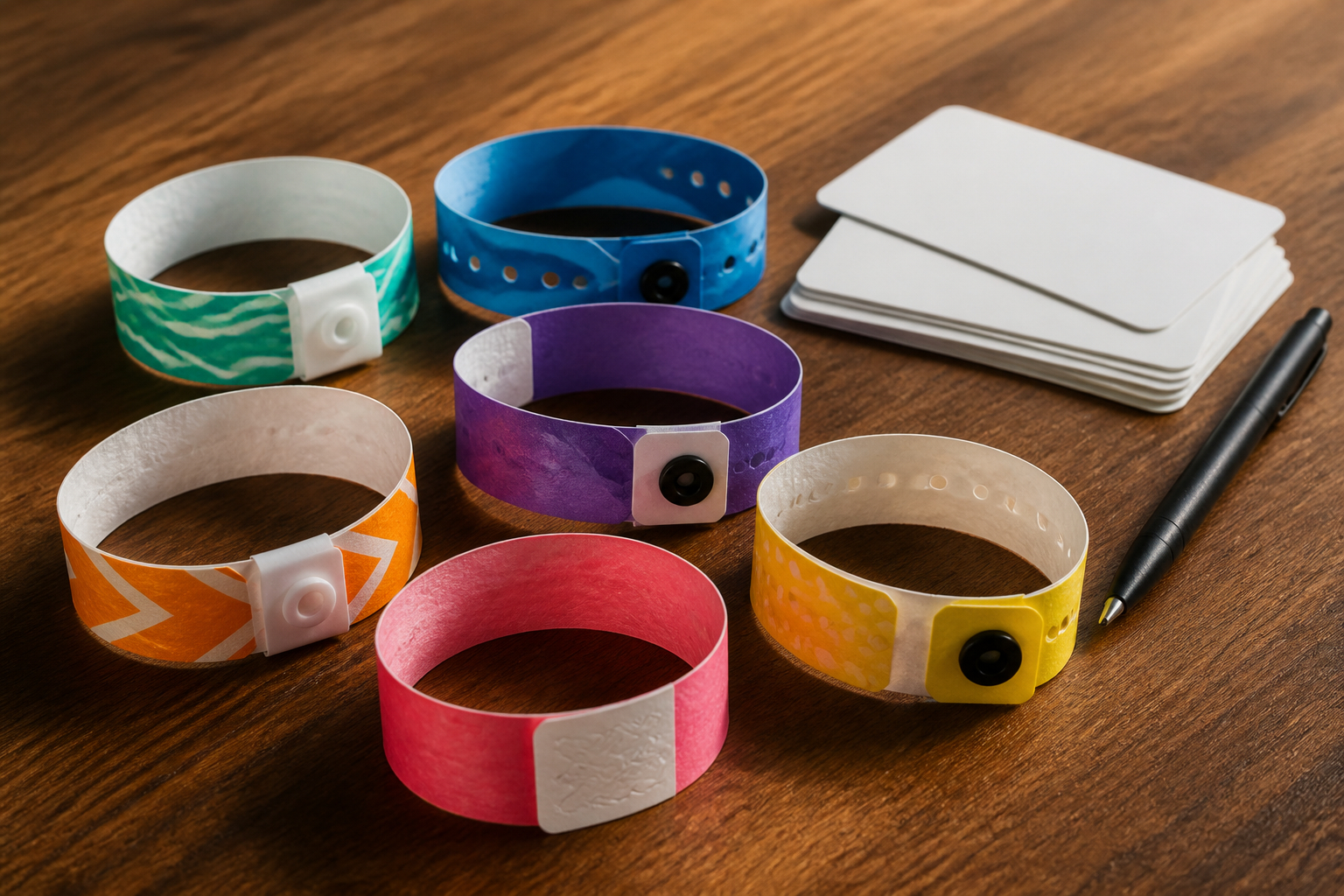 Farbige wasserfeste Event-Armbänder aus synthetischem Papier