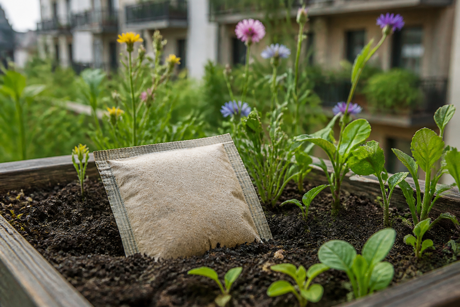 Personalisierte Samentütchen als nachhaltige Werbegeschenke im Stadtgarten