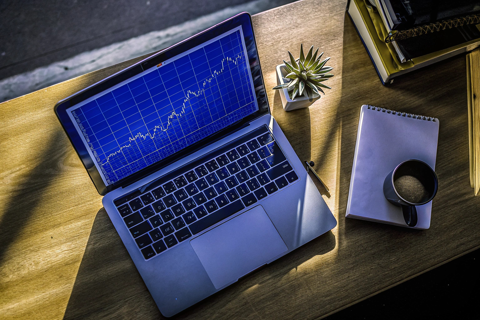 SEO-Datenanalyse auf einem Laptop
