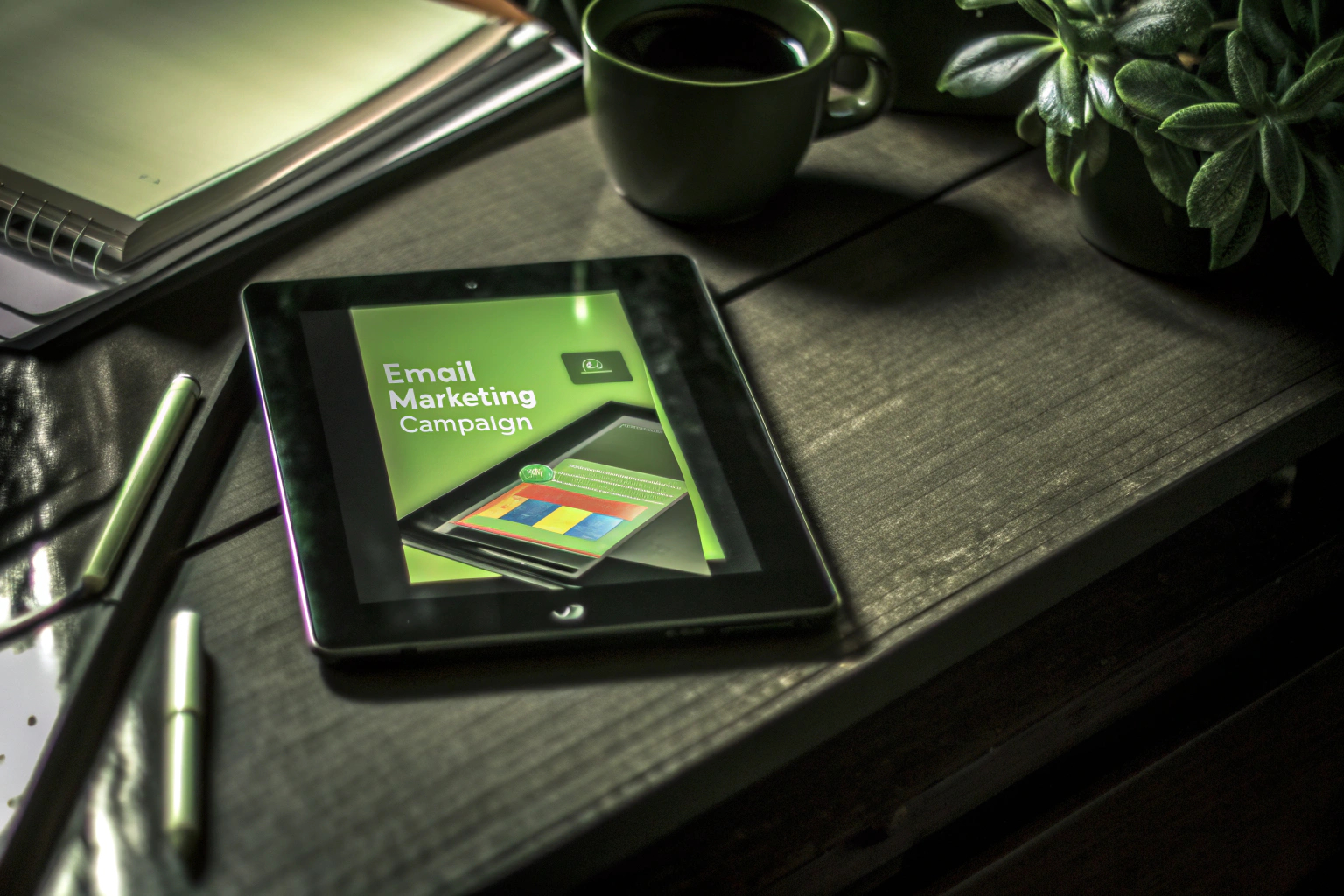 E-Mail-Design auf Tablet
